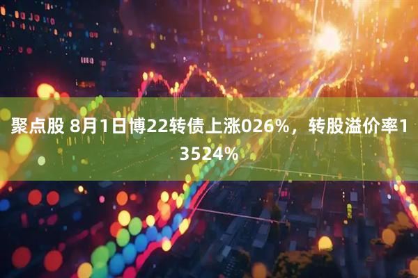 聚点股 8月1日博22转债上涨026%，转股溢价率13524%